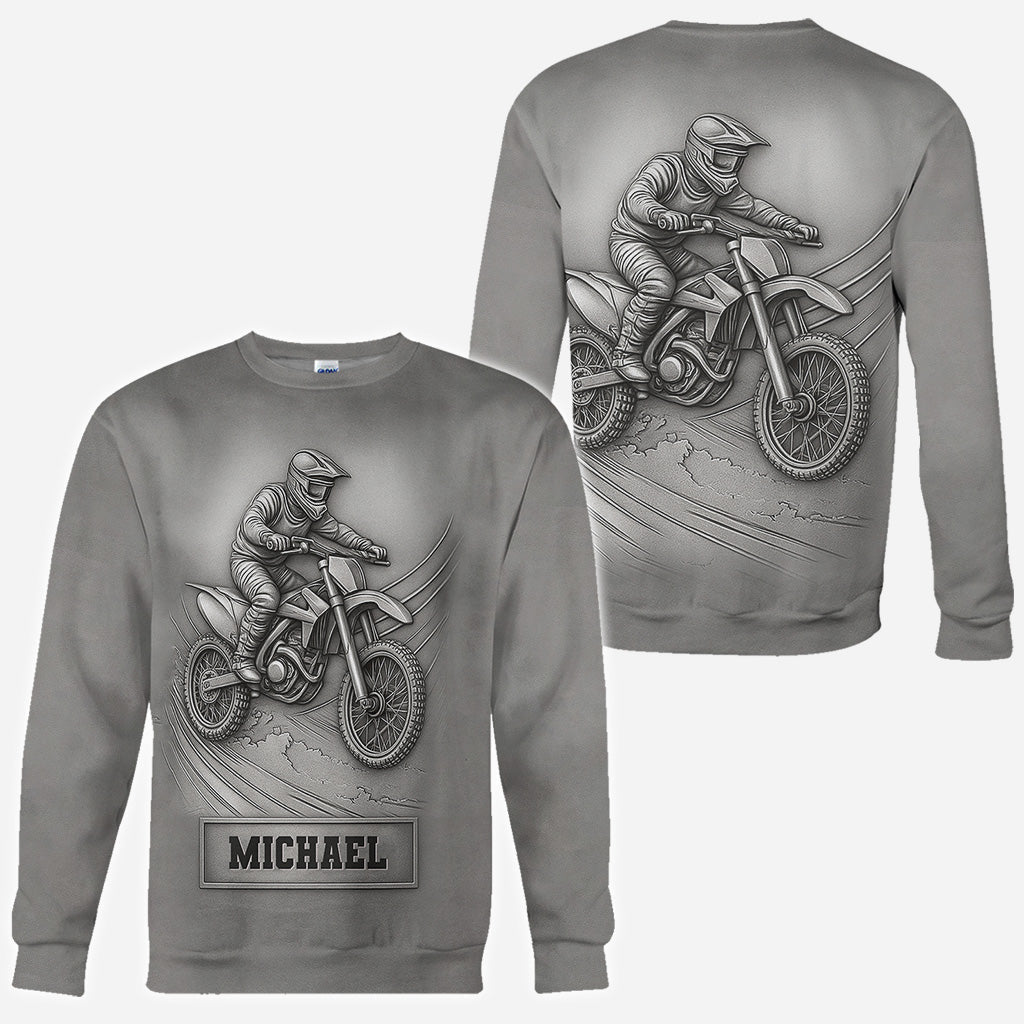 Metallic Dirt Bike/Motocross - Personalisiertes Dirt Bike All Over Shirt