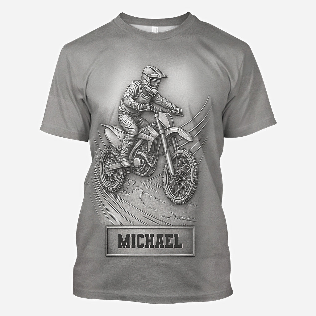 Metallic Dirt Bike/Motocross - Personalisiertes Dirt Bike All Over Shirt