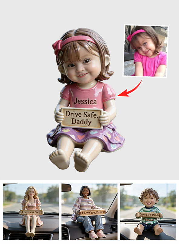 Custom Any Photo - Drive Safe - Personalized Family Premium 3D Figurine
