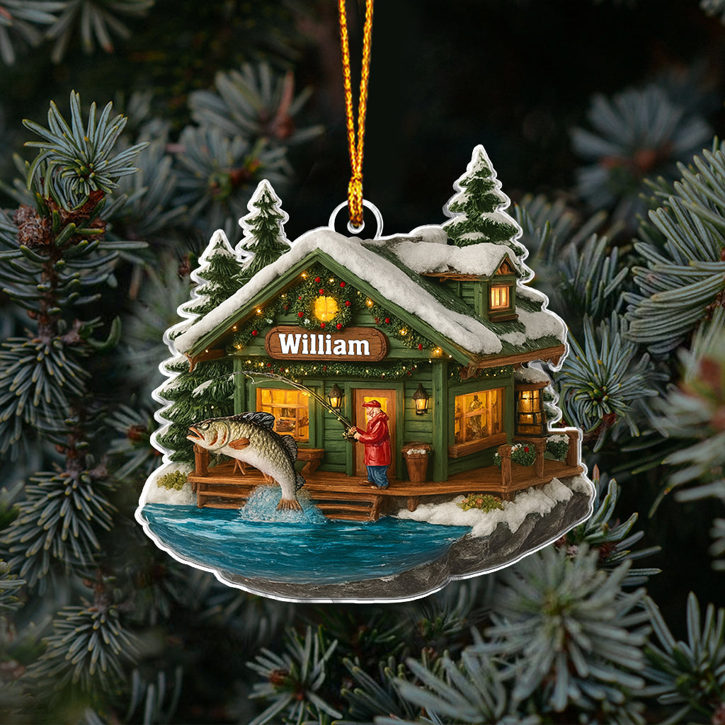 Merry Fishmas - Personalized Fishing Ornament