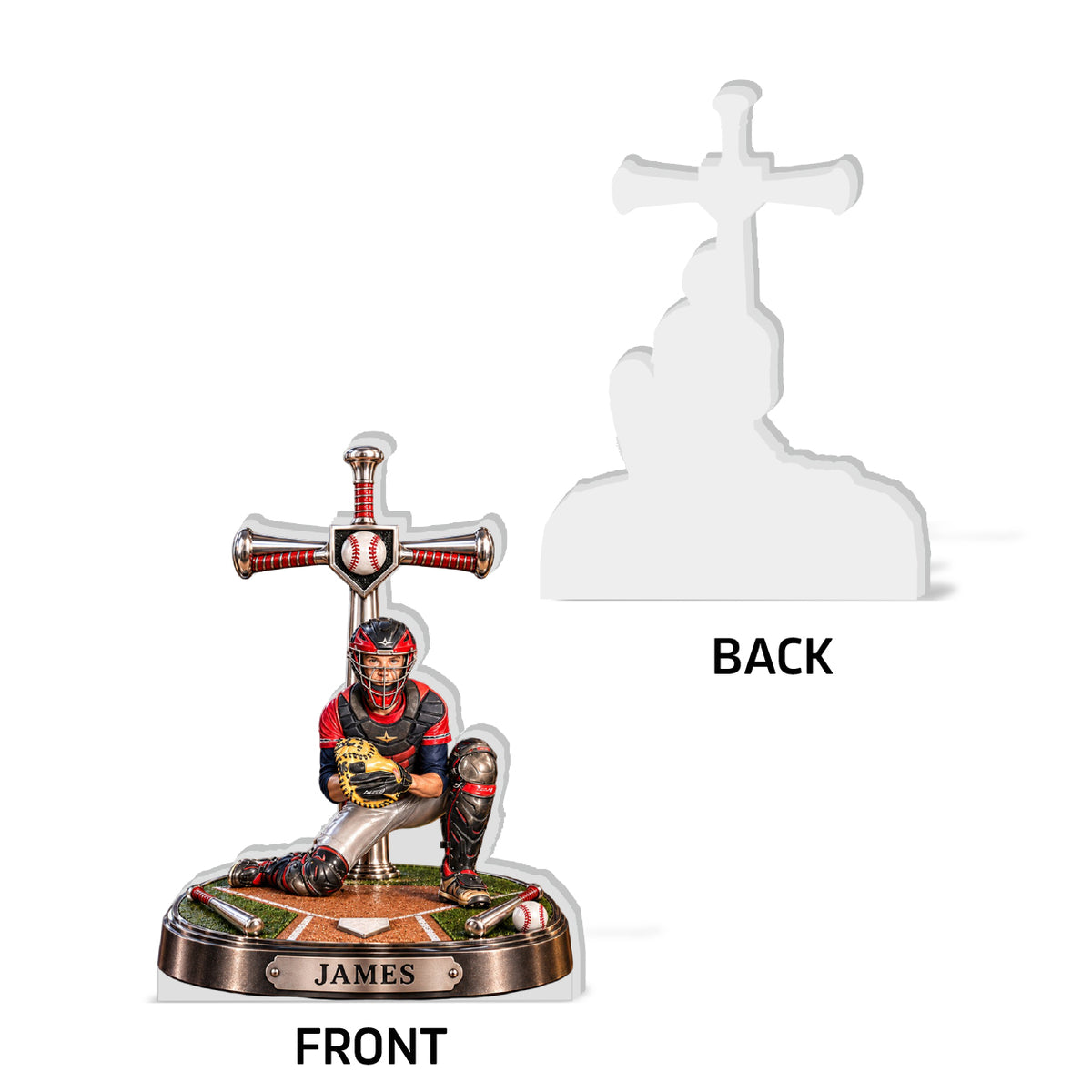 Love God, Play Baseball - Personalized Baseball 3D Plaque