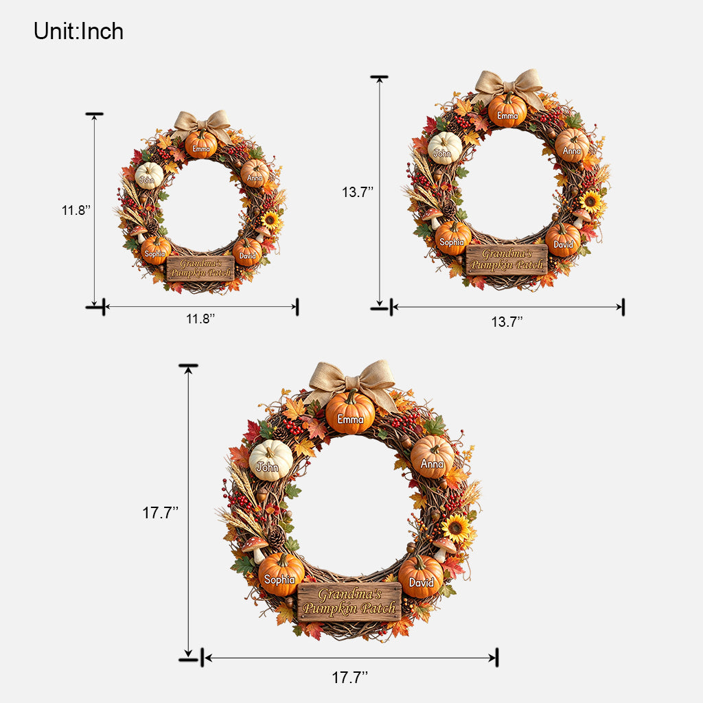 Grandma's Pumpkin Patch - Personalized Grandma Custom Shaped Wood Sign