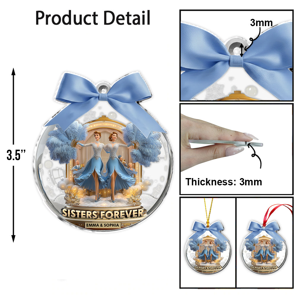 Sisters Forever - Personalized Sibling Ornament