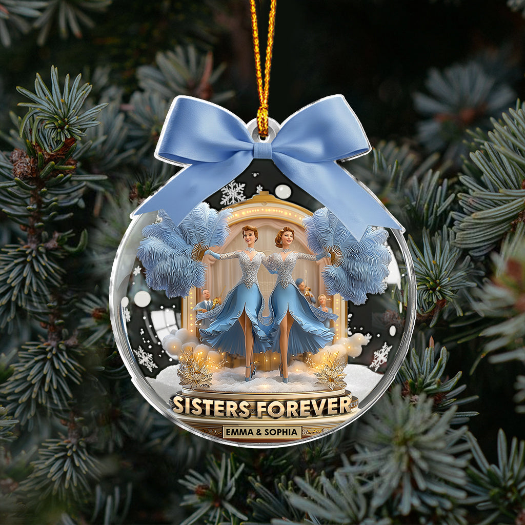 Sisters Forever - Personalized Sibling Ornament