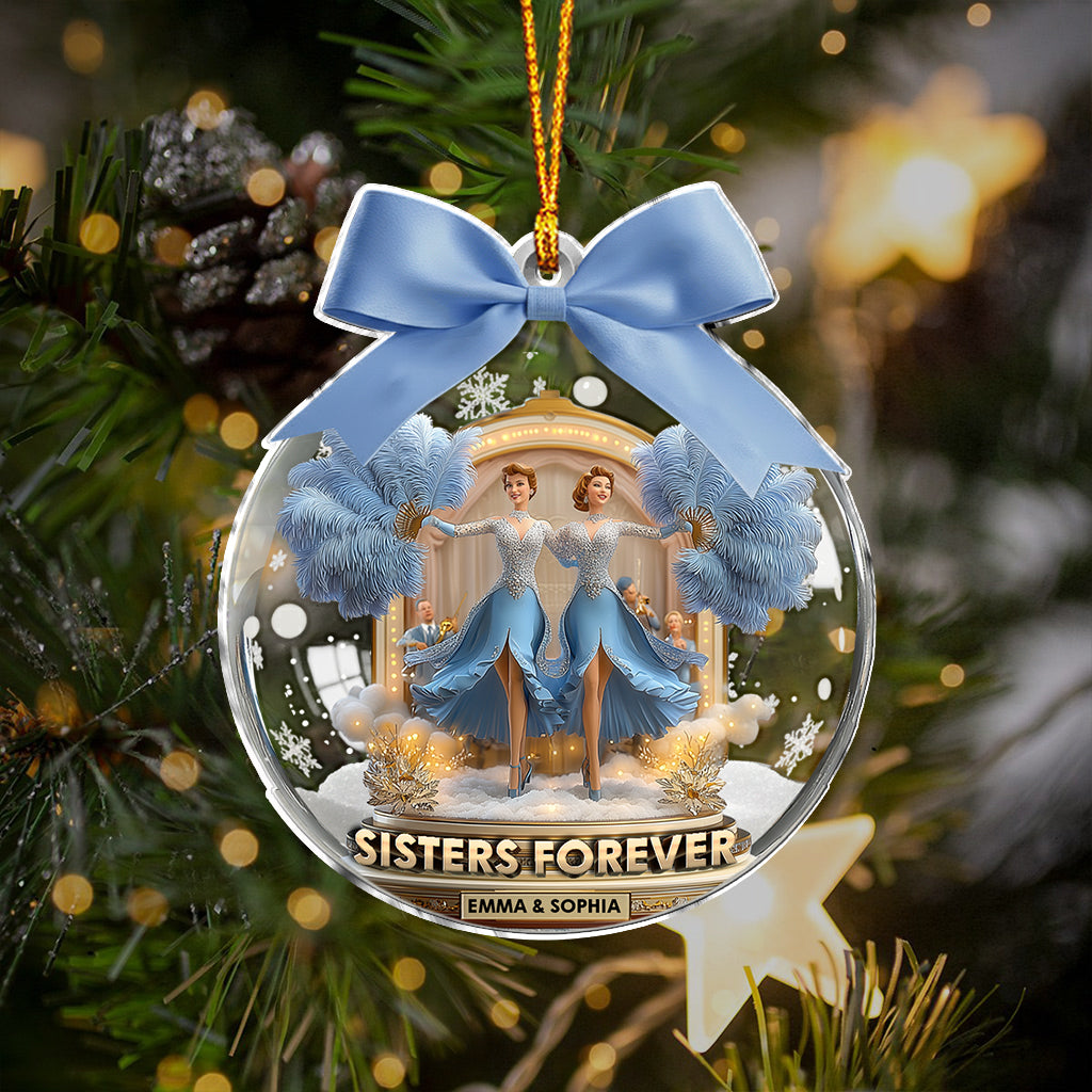 Sisters Forever - Personalized Sibling Ornament