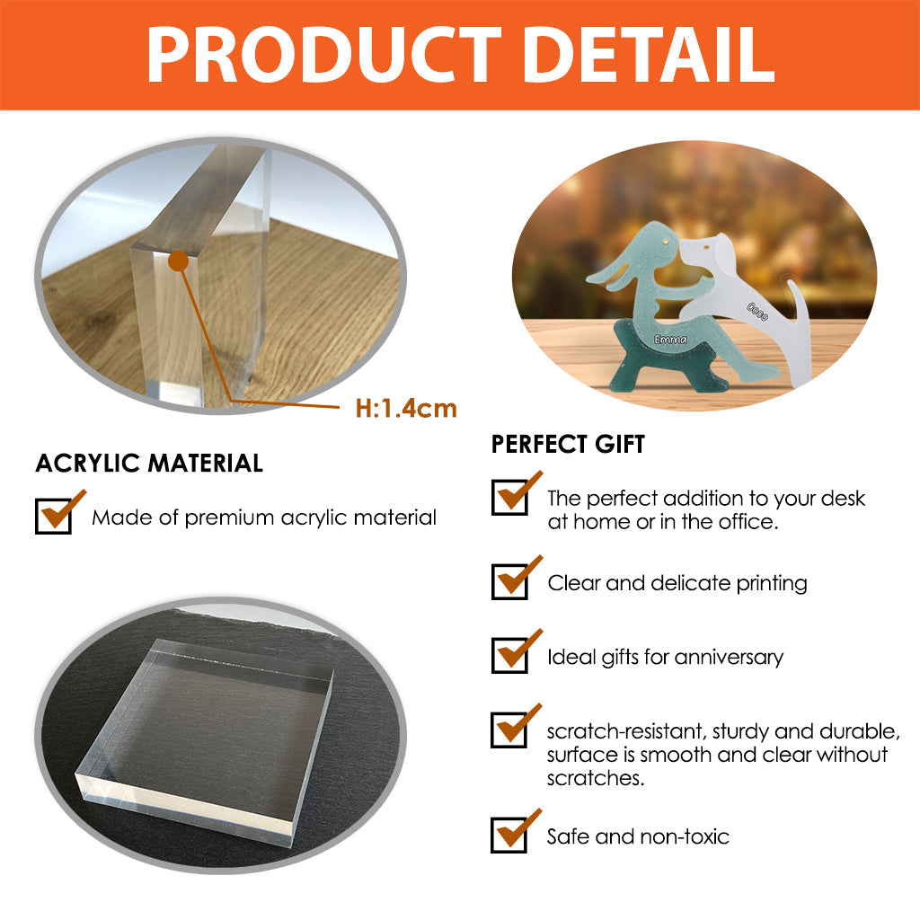 Dogs Cats Pets Lovers - Personalized Dog Custom Shaped Acrylic Plaque