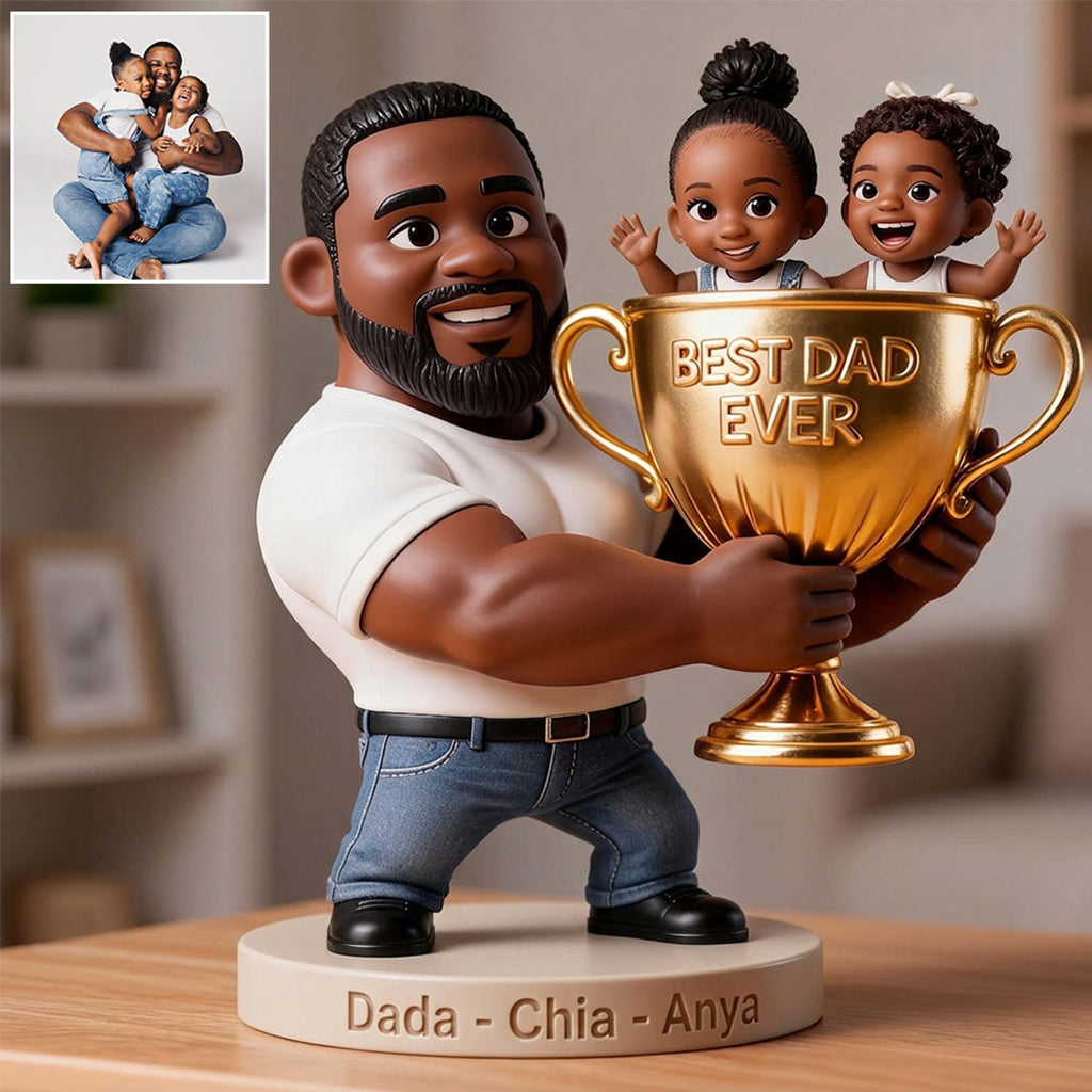 Le Meilleur Trophée de Papa - Plaque Acrylique Personnalisée en Forme
