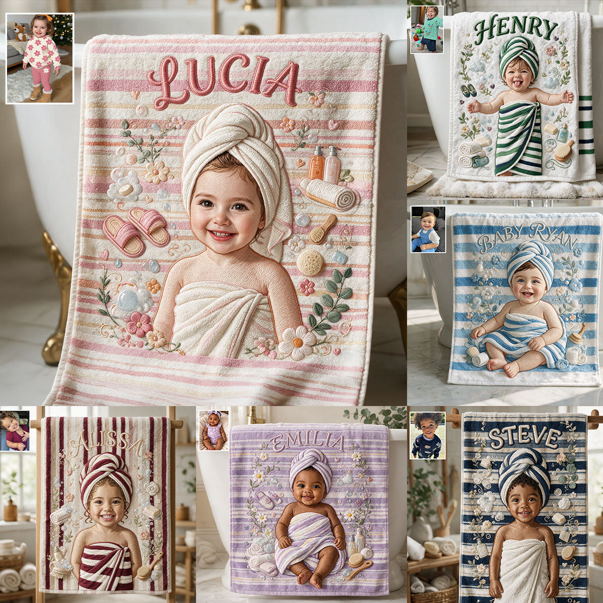 It's Bathing Time - Personalized Kid Quick-dry Beach Towel/ Bath Towel
