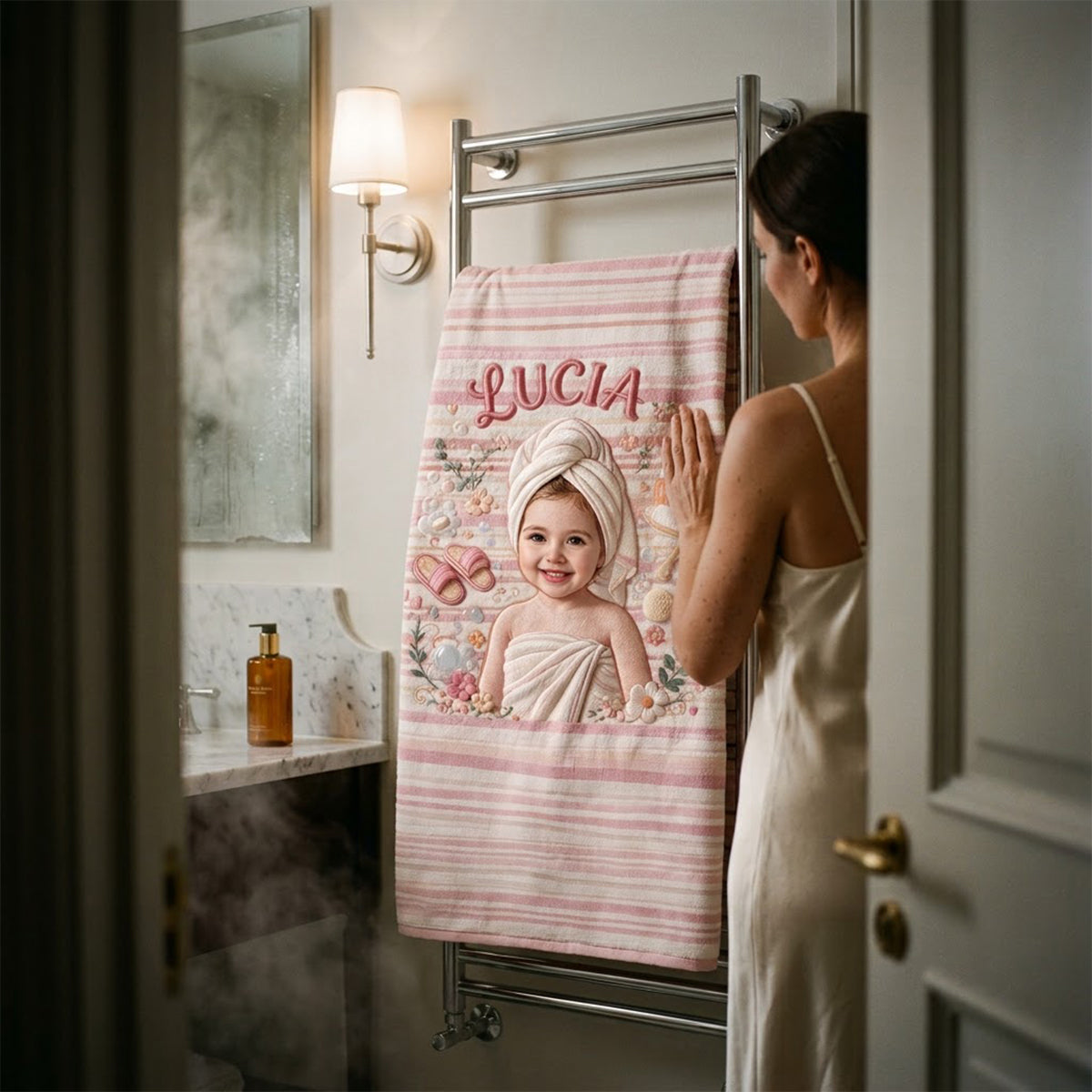 It's Bathing Time - Personalized Kid Quick-dry Beach Towel/ Bath Towel