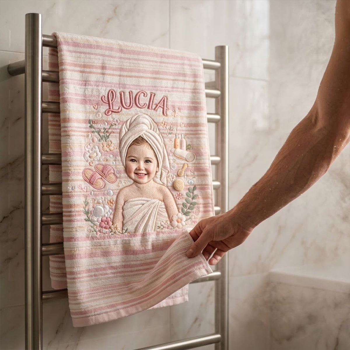 It's Bathing Time - Personalized Kid Quick-dry Beach Towel/ Bath Towel