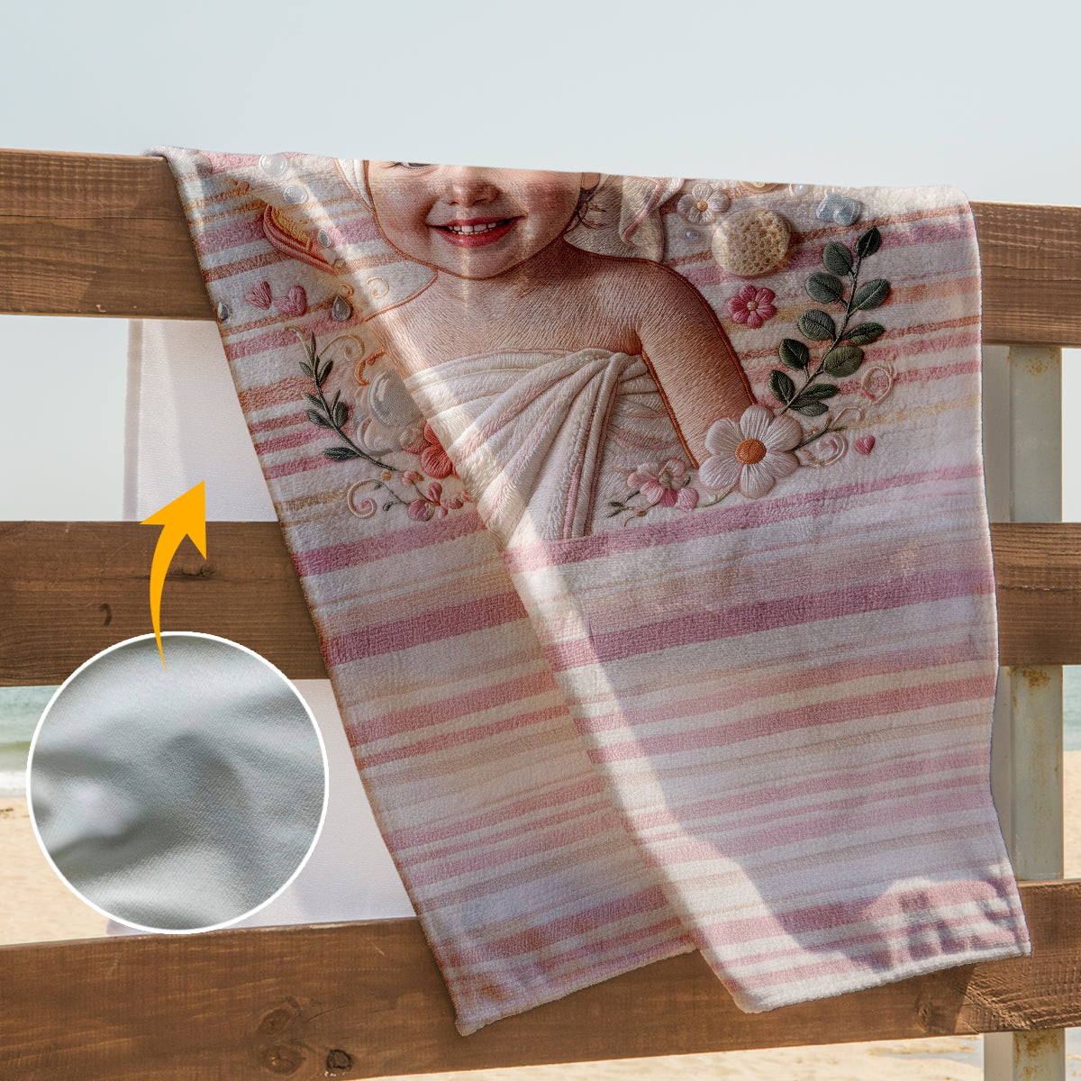 It's Bathing Time - Personalized Kid Quick-dry Beach Towel/ Bath Towel