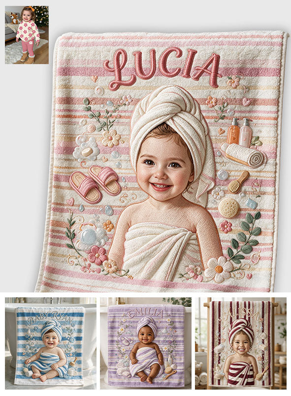 It's Bathing Time - Personalized Kid Quick-dry Beach Towel/ Bath Towel