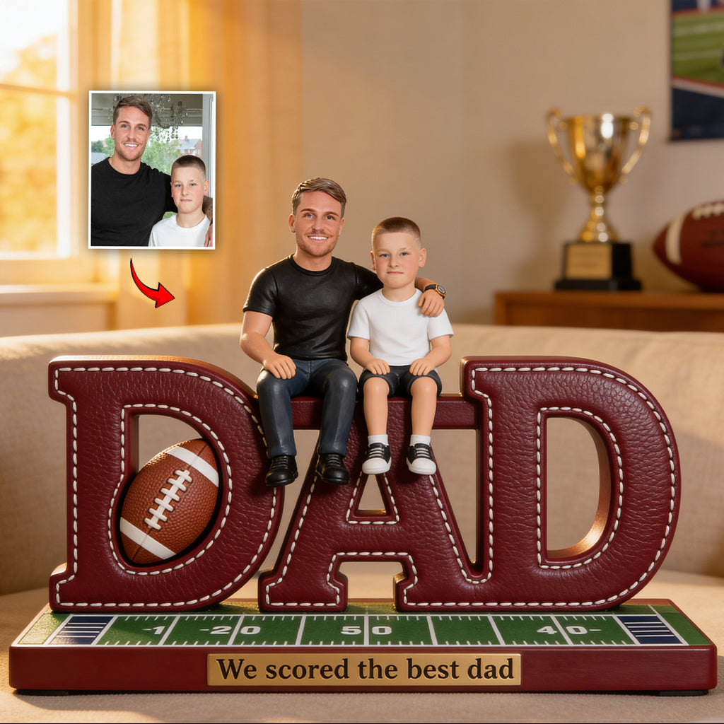 Fußball Papa, Geschenkidee für Väter - Personalisierte Fußball Acrylplakette