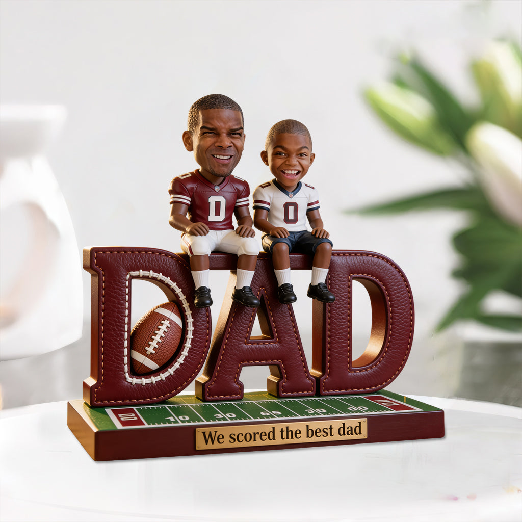 Fußball Papa, Geschenkidee für Väter - Personalisierte Fußball Acrylplakette