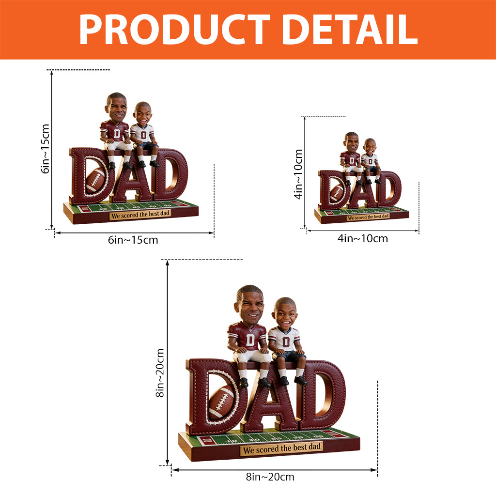 Fußball Papa, Geschenkidee für Väter - Personalisierte Fußball Acrylplakette
