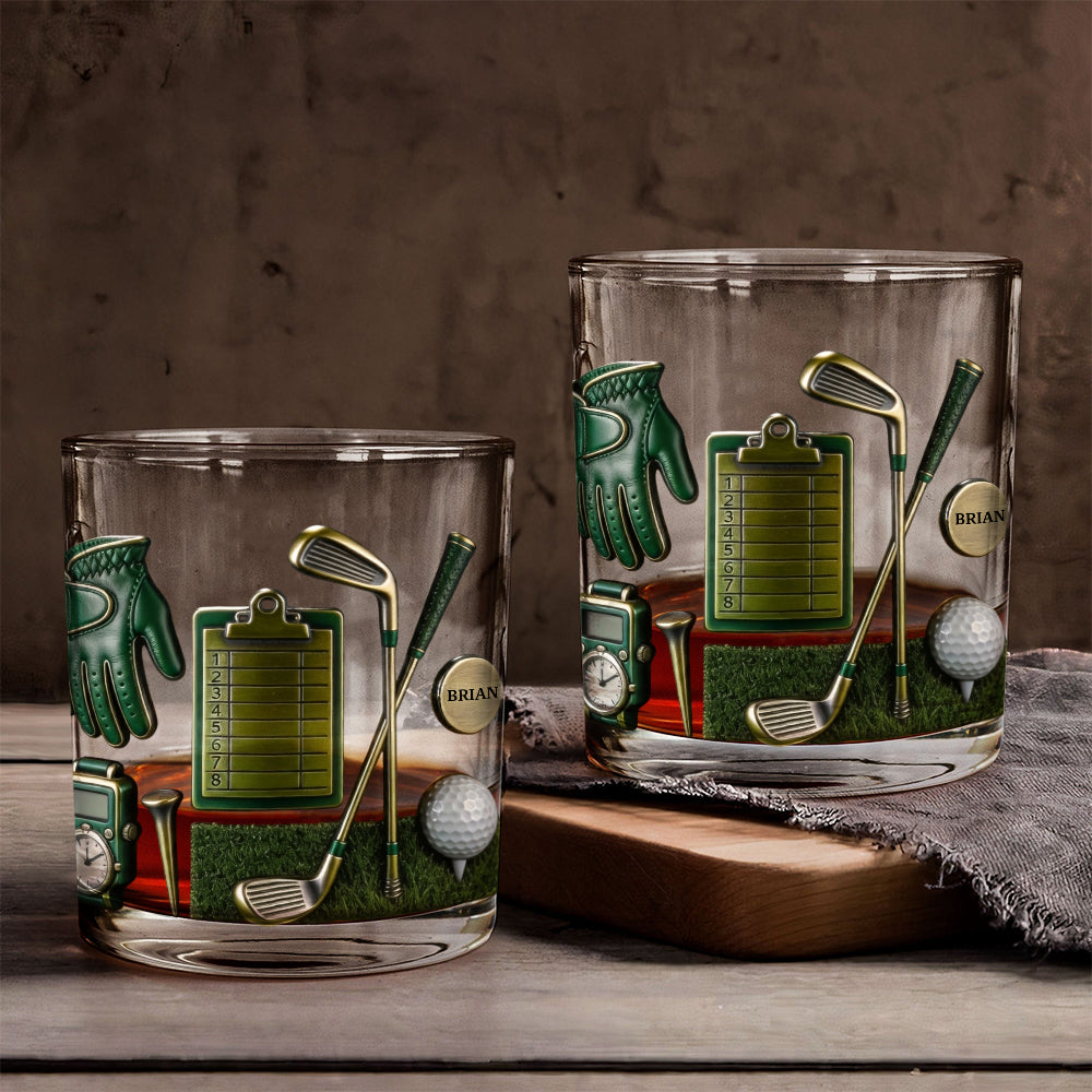 Golf is A Good Walk Spoiled - Personalized Golf Whiskey Glass