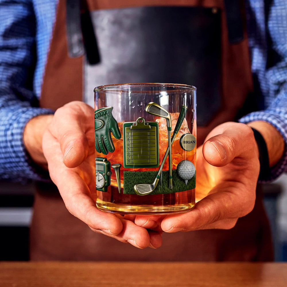 Golf is A Good Walk Spoiled - Personalized Golf Whiskey Glass