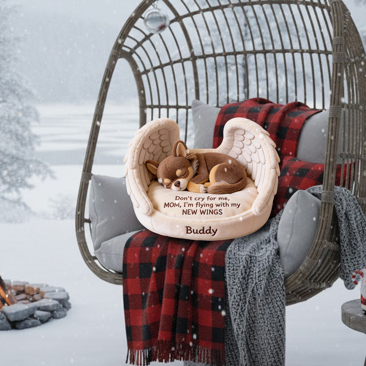 Don't Cry For Me - Personalized Dog Faux Fur Shaped Pillow