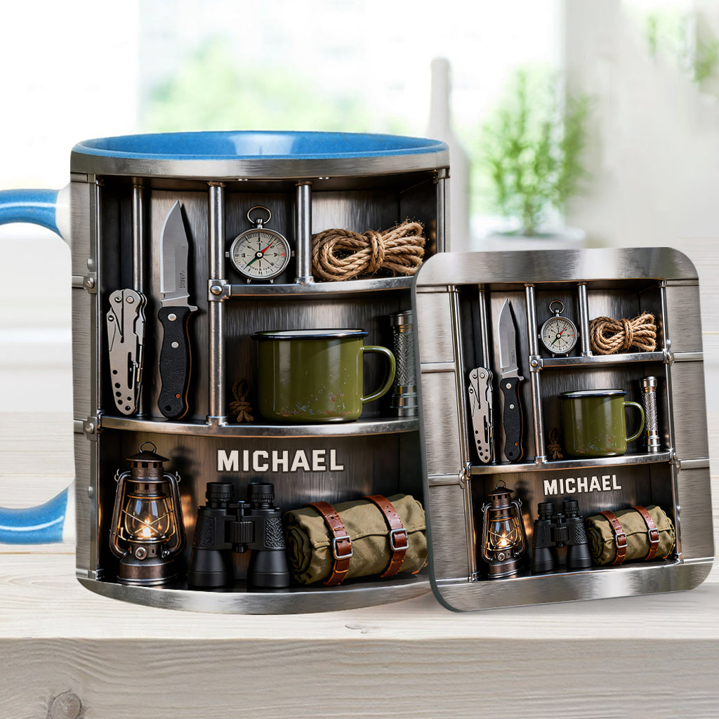 Love Camping - Personalized Camping Accent Mug & Coaster