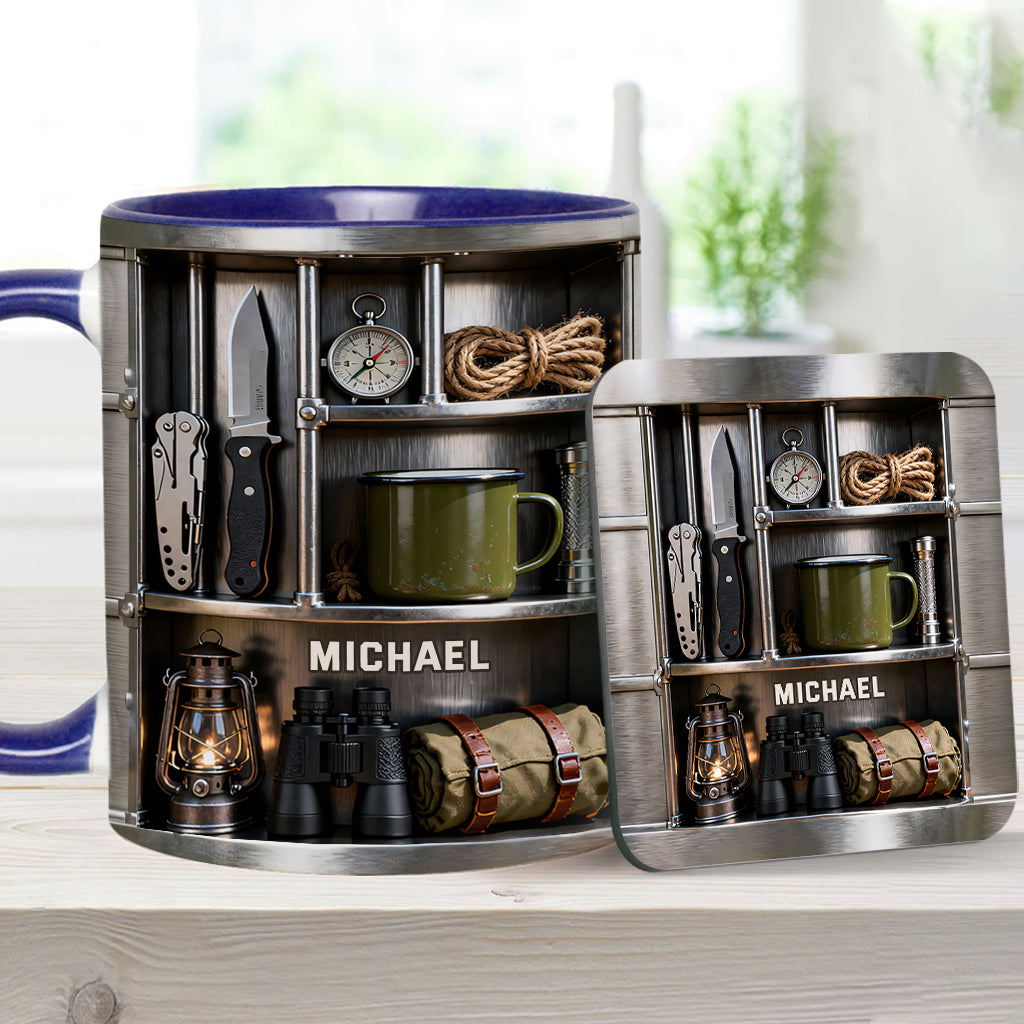 Love Camping - Personalized Camping Accent Mug & Coaster