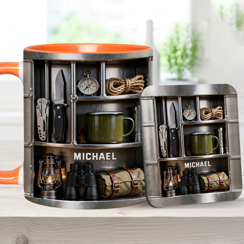 Love Camping - Personalized Camping Accent Mug & Coaster