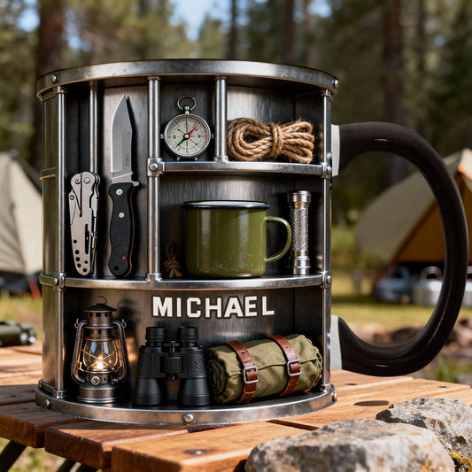 Love Camping - Personalized Camping Accent Mug & Coaster