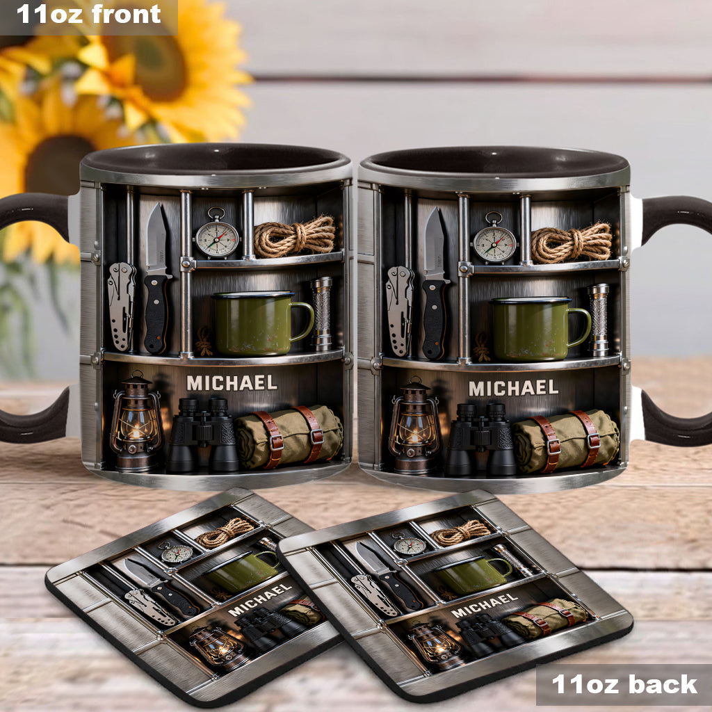 Love Camping - Personalized Camping Accent Mug & Coaster