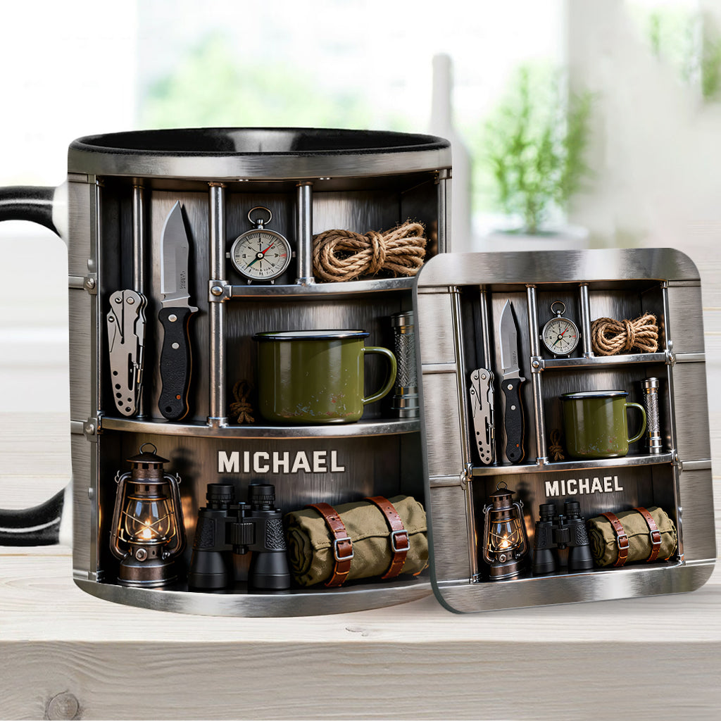 Love Camping - Personalized Camping Accent Mug & Coaster