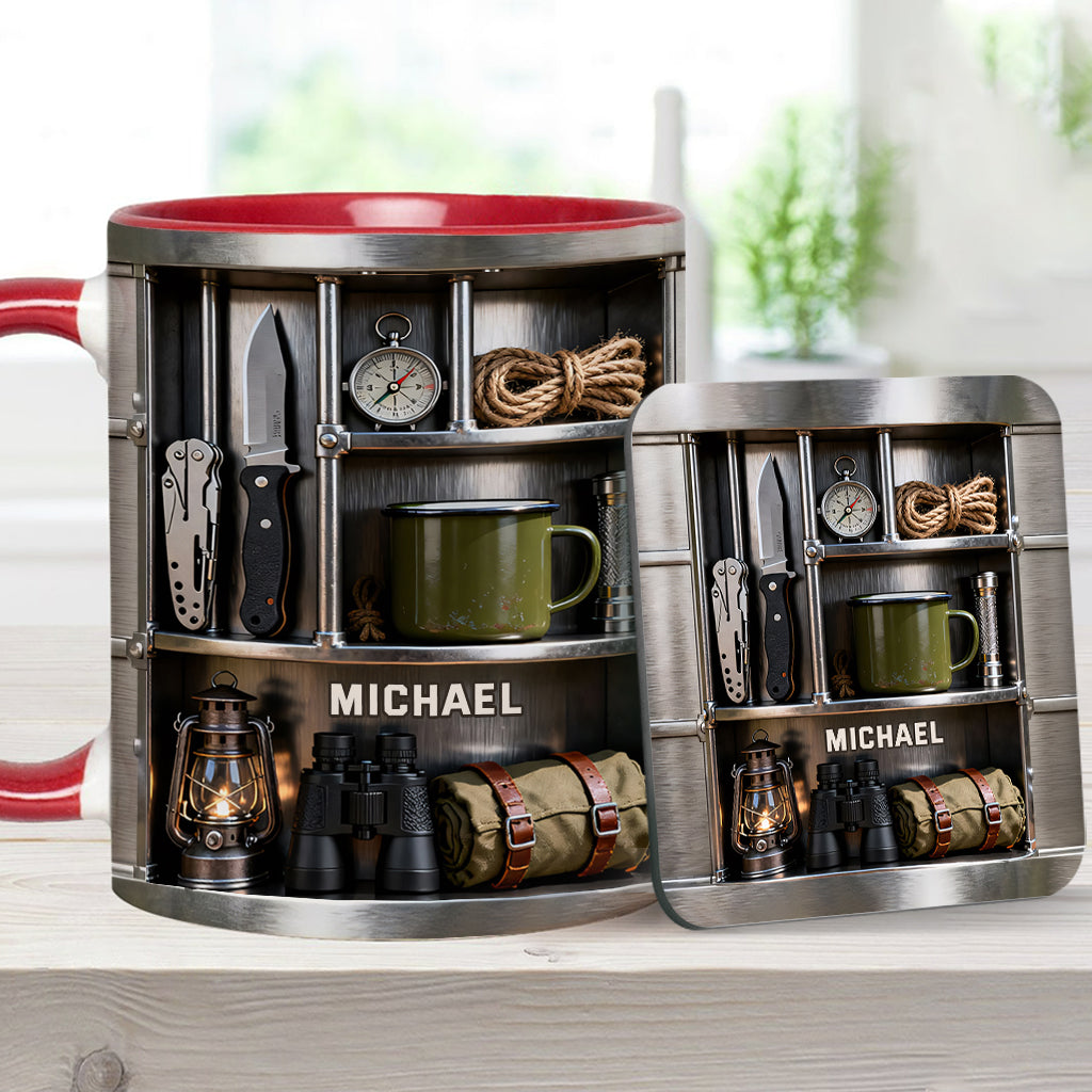 Love Camping - Personalized Camping Accent Mug & Coaster