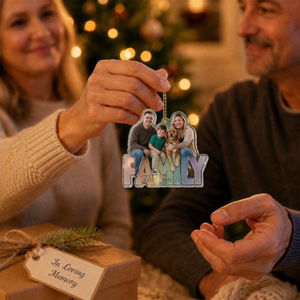 Family Forever - Personalized Family Custom Shape Glass Ornament