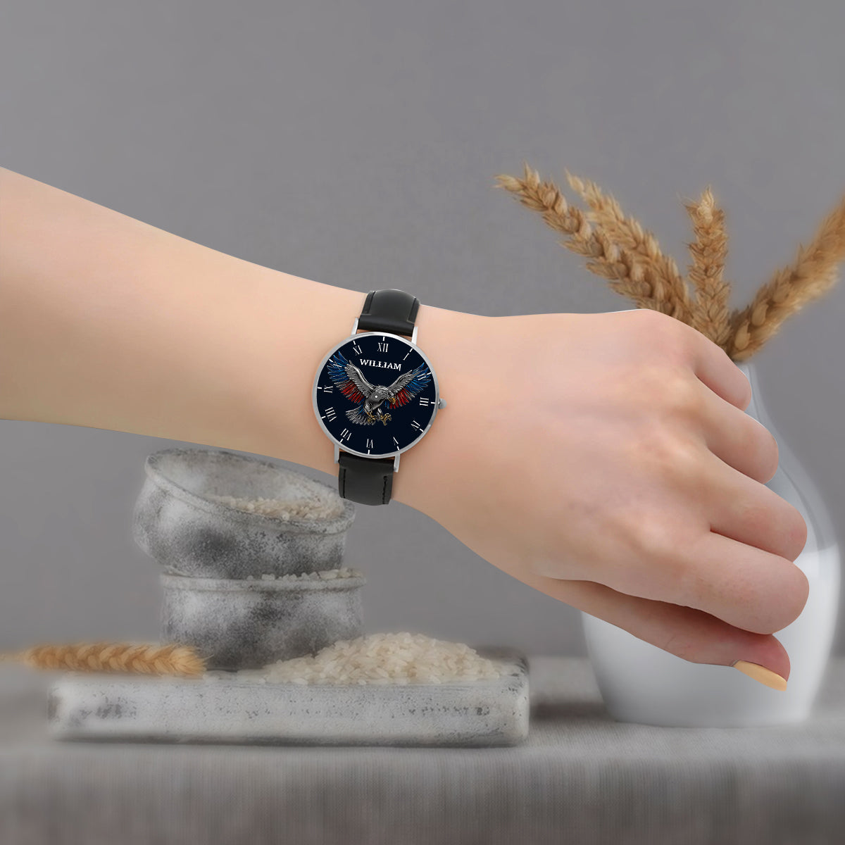 Freedom Strong Eagle – Personalisierte Armbanduhr zum Unabhängigkeitstag/4. Juli