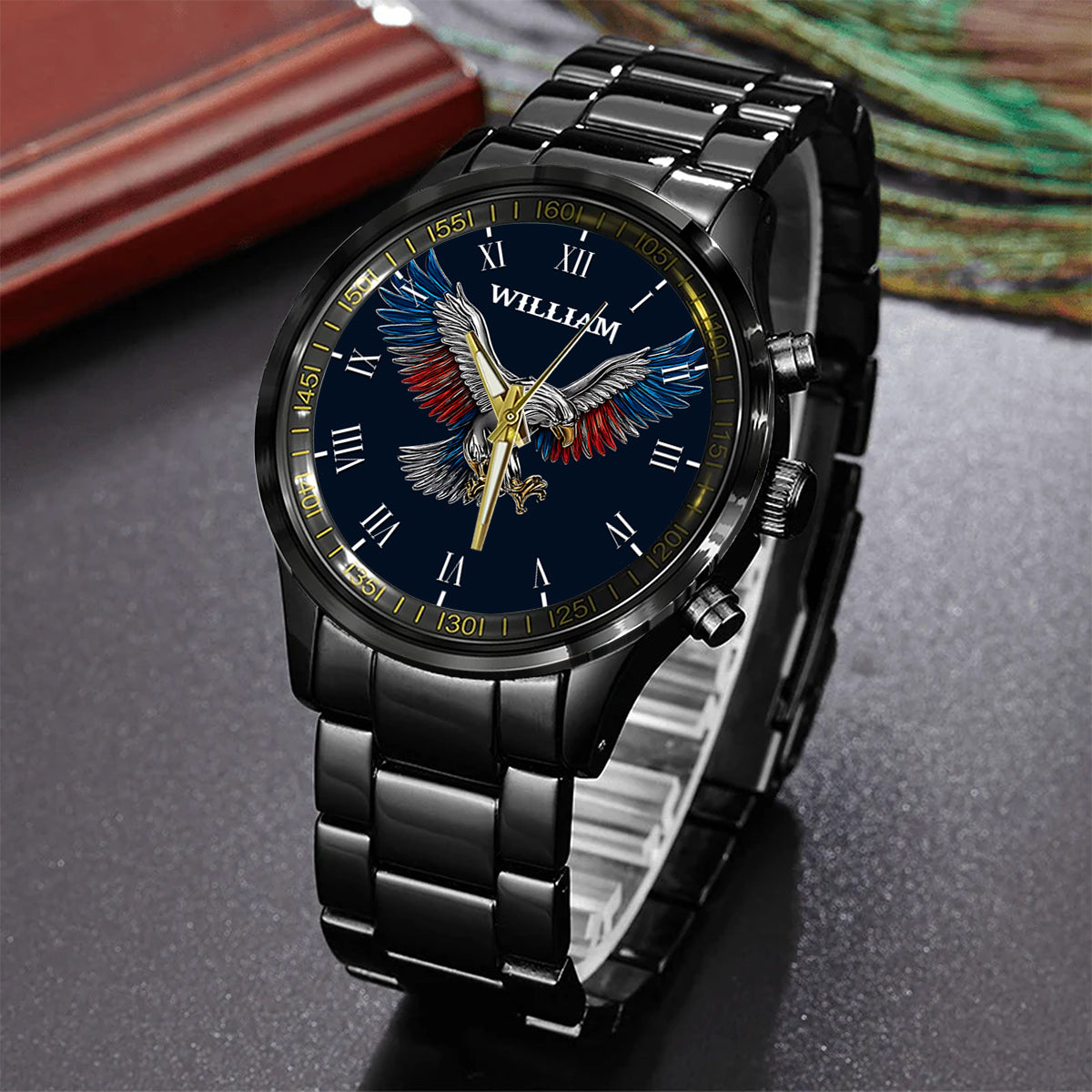 Freedom Strong Eagle – Personalisierte Armbanduhr zum Unabhängigkeitstag/4. Juli