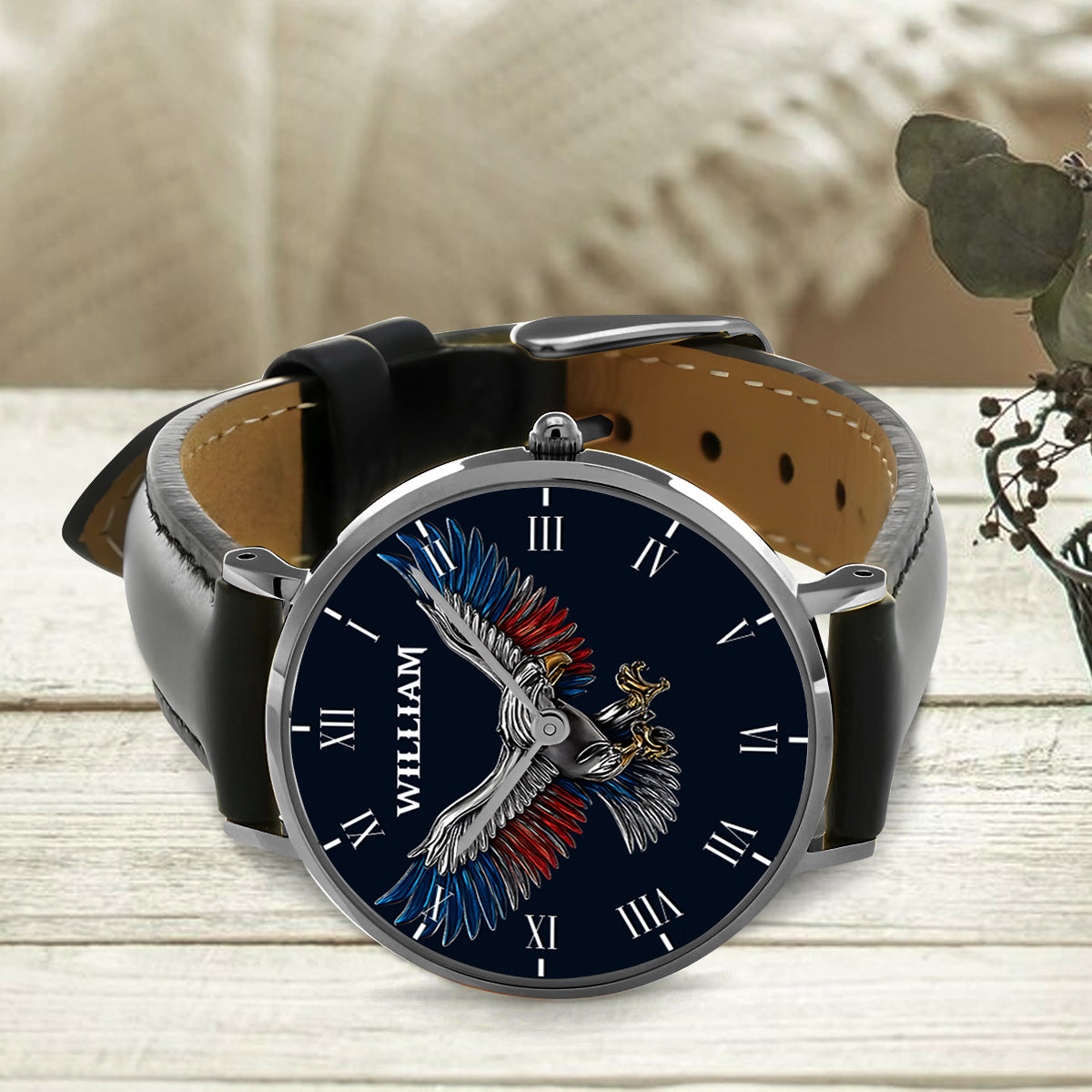 Freedom Strong Eagle – Personalisierte Armbanduhr zum Unabhängigkeitstag/4. Juli