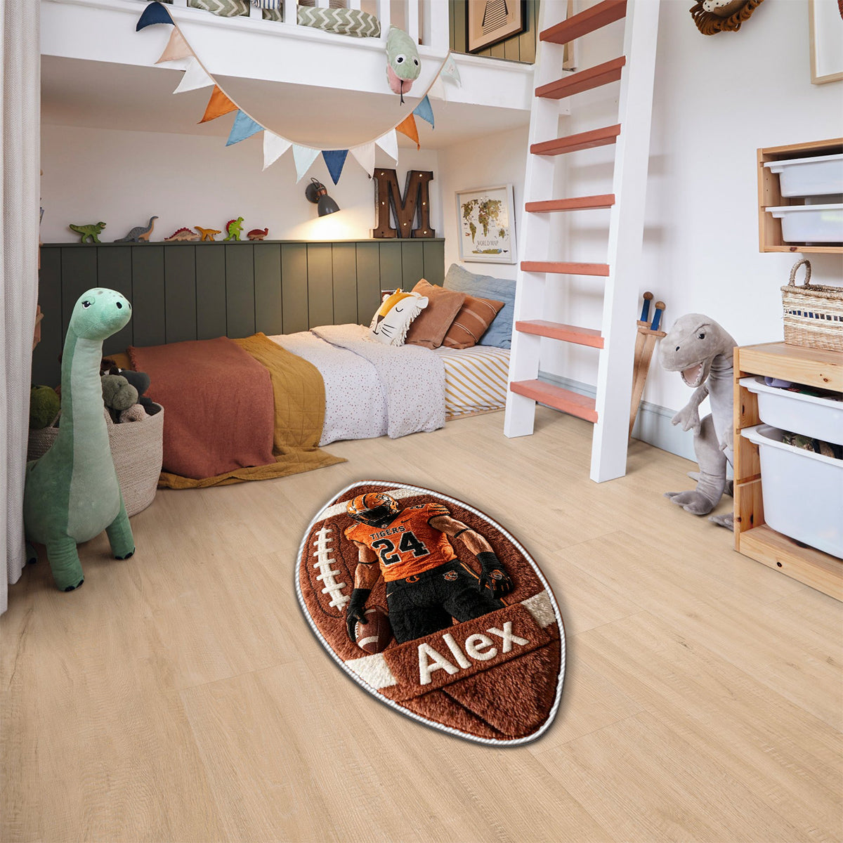Any Sport Any Photo - Personalized Football Non-Slip Tufted Rug