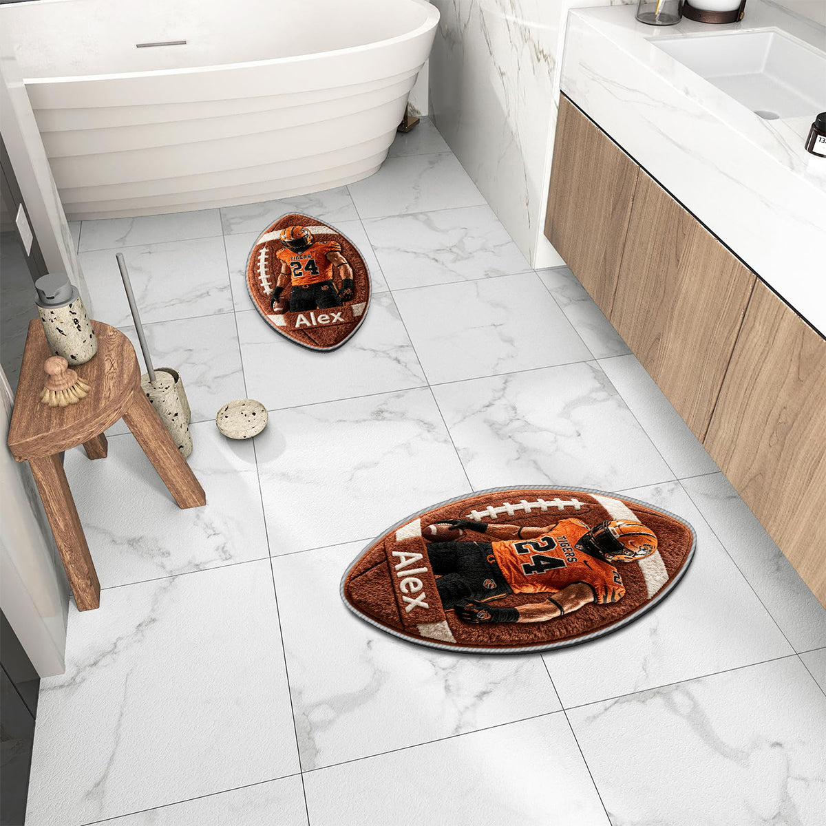 Any Sport Any Photo - Personalized Football Non-Slip Tufted Rug