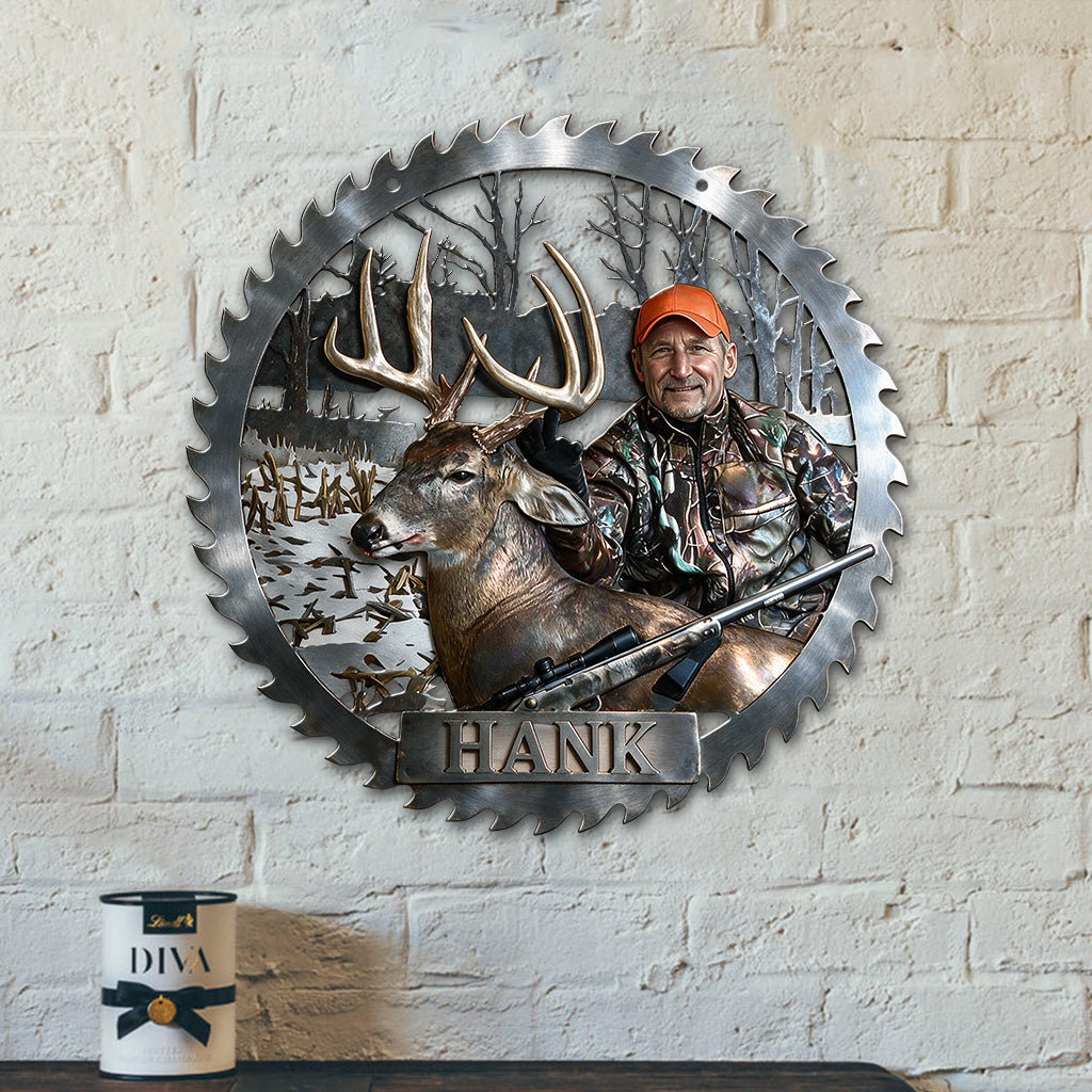 Custom From Any Photo - Personalized Hunting 3D Printed Cut Metal Sign