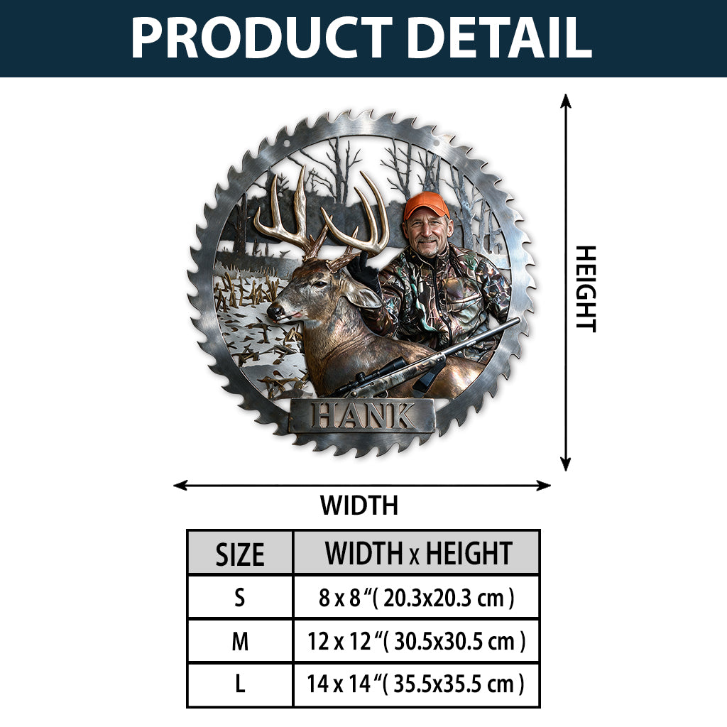 Custom From Any Photo - Personalized Hunting 3D Printed Cut Metal Sign