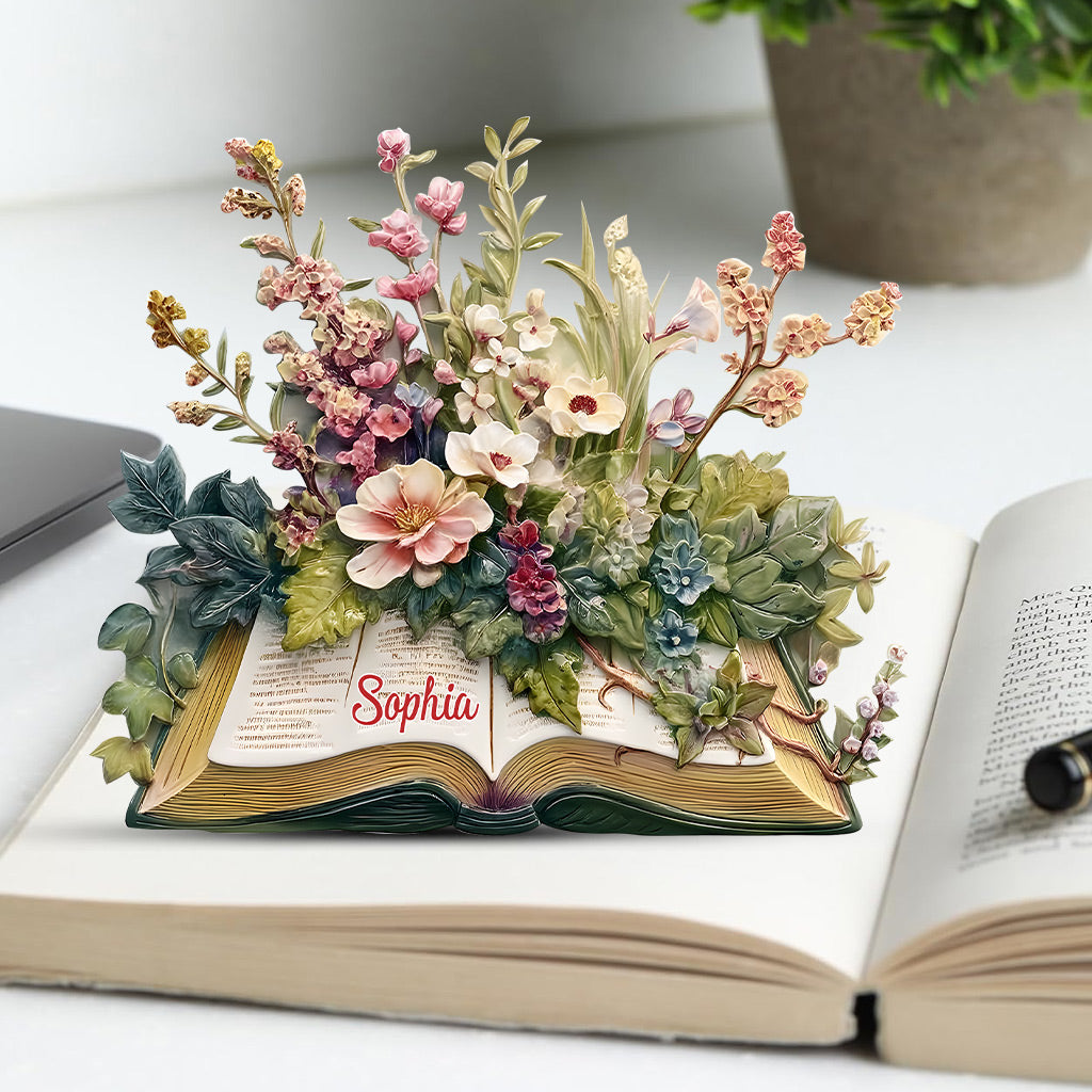 Just A Girl Who Loves Reading - Gift For Book Lovers - Personalized Book Custom Shaped Acrylic Plaque