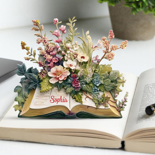 Just A Girl Who Loves Reading - Gift For Book Lovers - Personalized Book Custom Shaped Acrylic Plaque