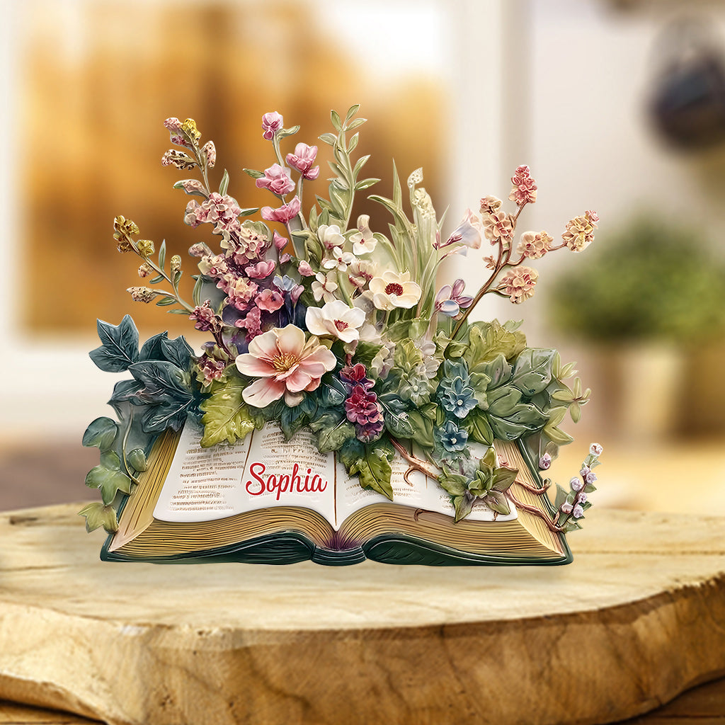 Just A Girl Who Loves Reading - Gift For Book Lovers - Personalized Book Custom Shaped Acrylic Plaque