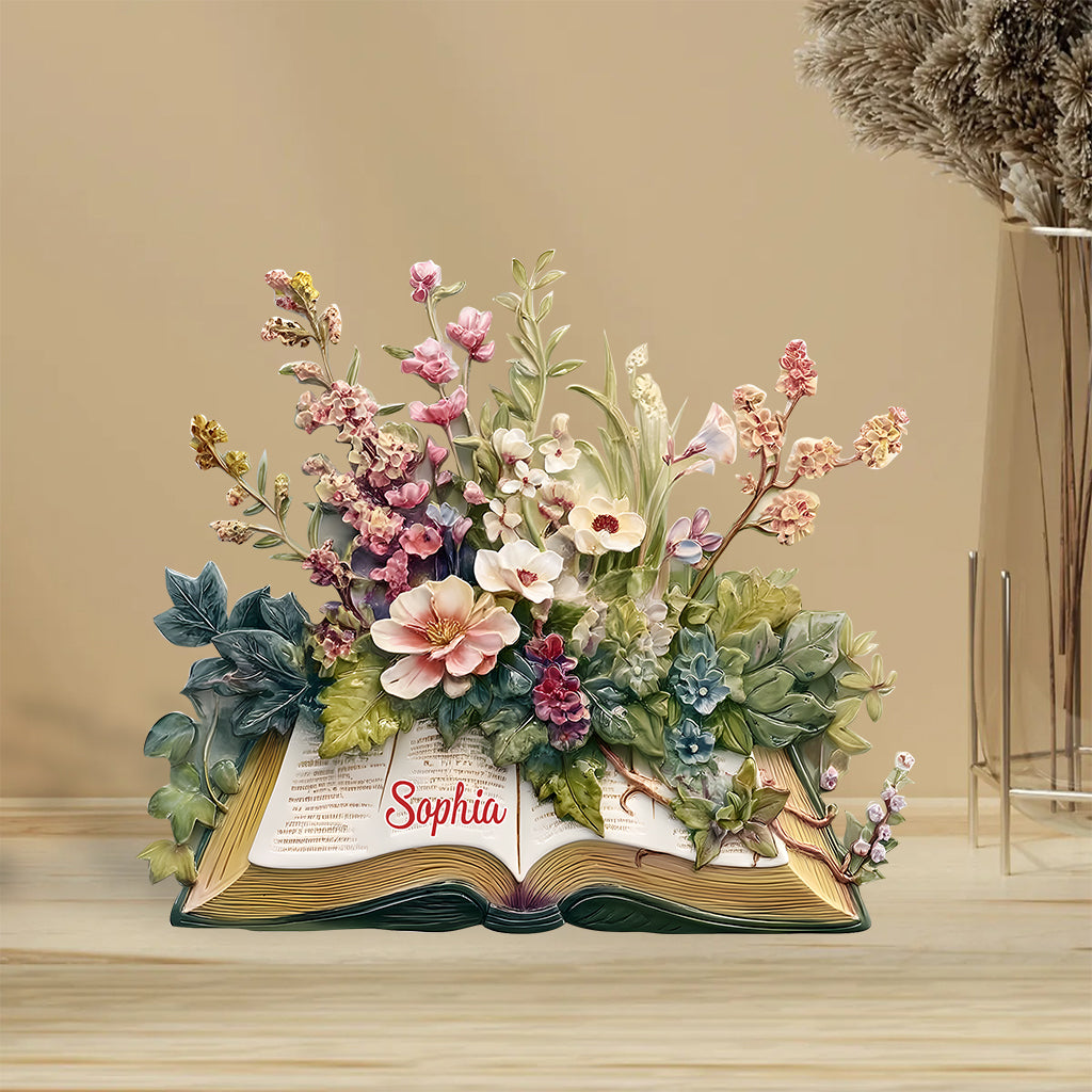 Just A Girl Who Loves Reading - Gift For Book Lovers - Personalized Book Custom Shaped Acrylic Plaque