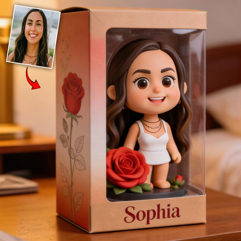 Fleur personnalisée avec photo pour votre anniversaire - Plaque acrylique personnalisée « Amour de soi » - Forme personnalisée