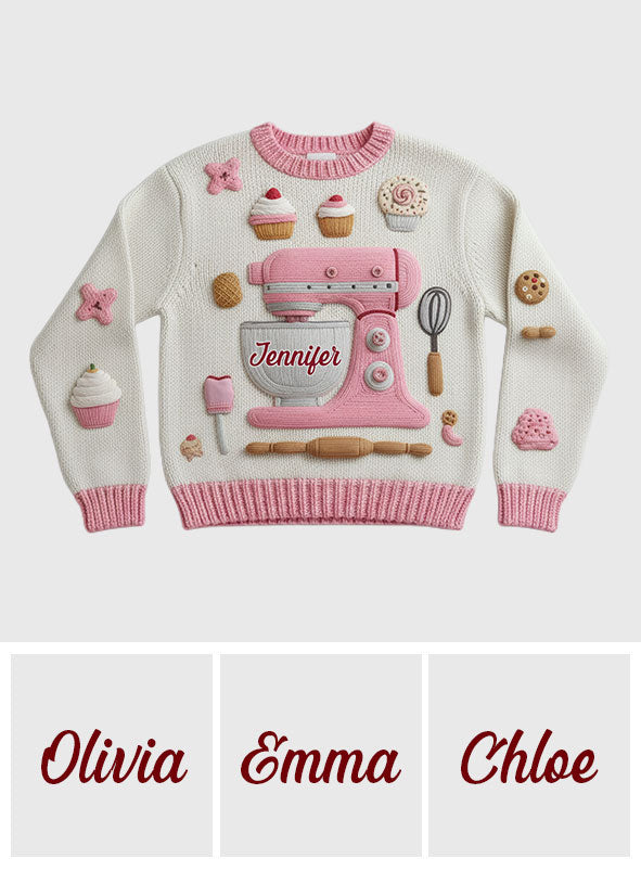 Baking Is My Love - Personalized Baking Ugly Sweater