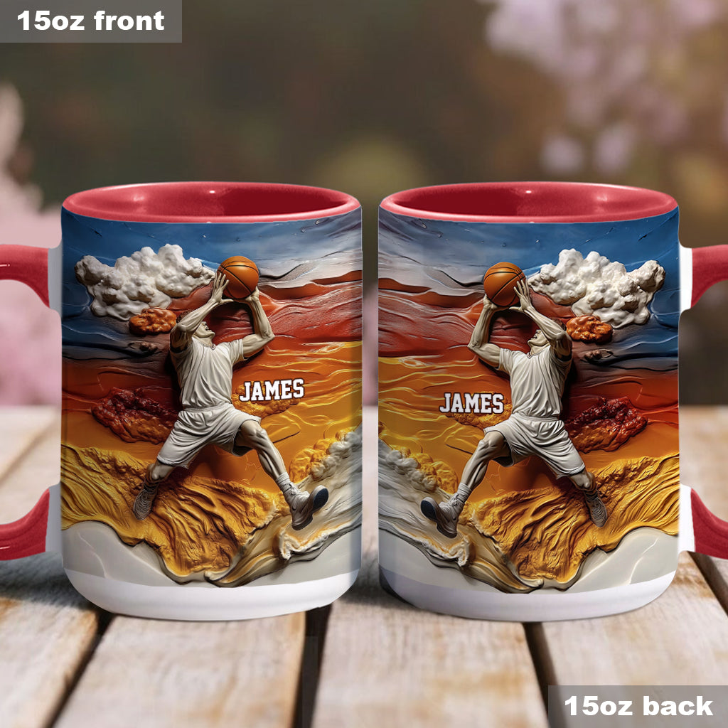 Cool Basketball Player - Personalized Basketball Accent Mug