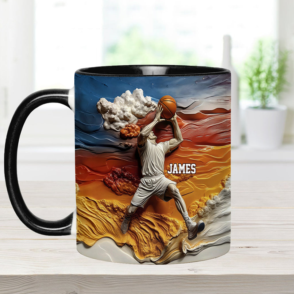 Cool Basketball Player - Personalized Basketball Accent Mug