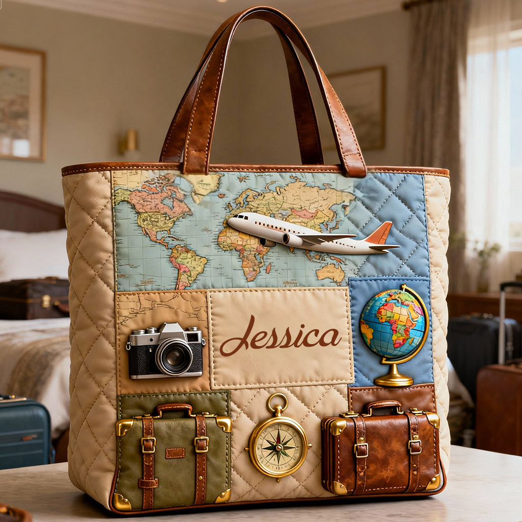 Voyager est ma thérapie - Sac fourre-tout matelassé de voyage personnalisé