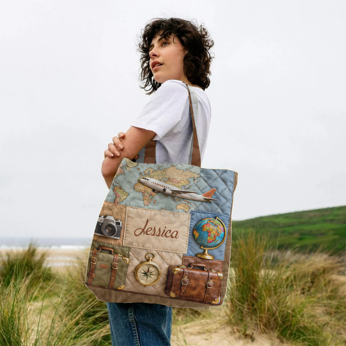 Voyager est ma thérapie - Sac fourre-tout matelassé de voyage personnalisé