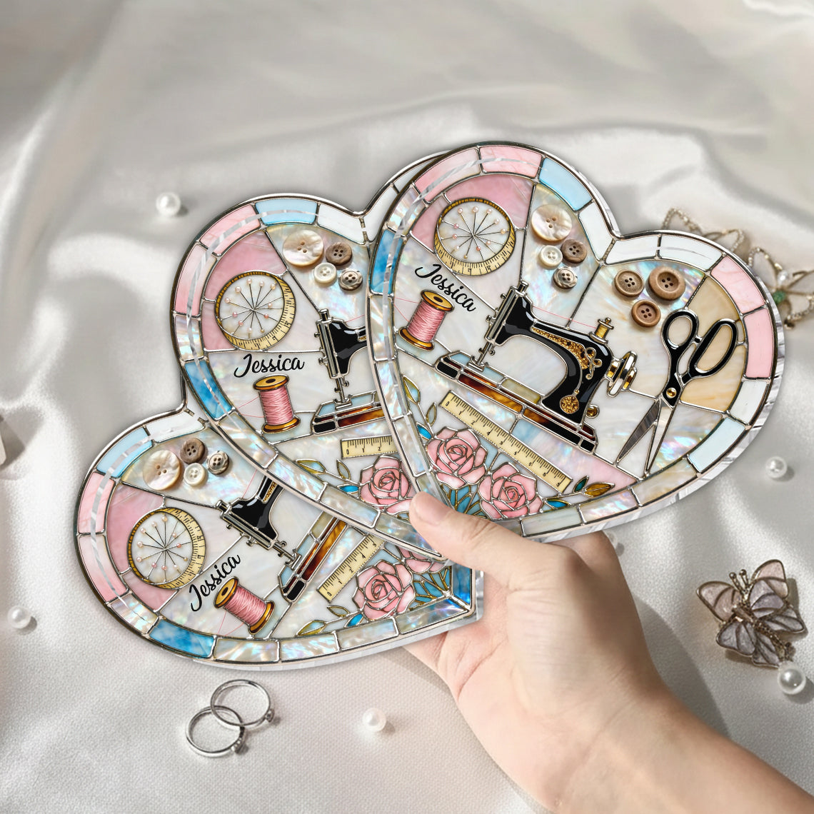 Nähbegeisterte – Personalisierte Nähutensilien-Aufbewahrungsschale