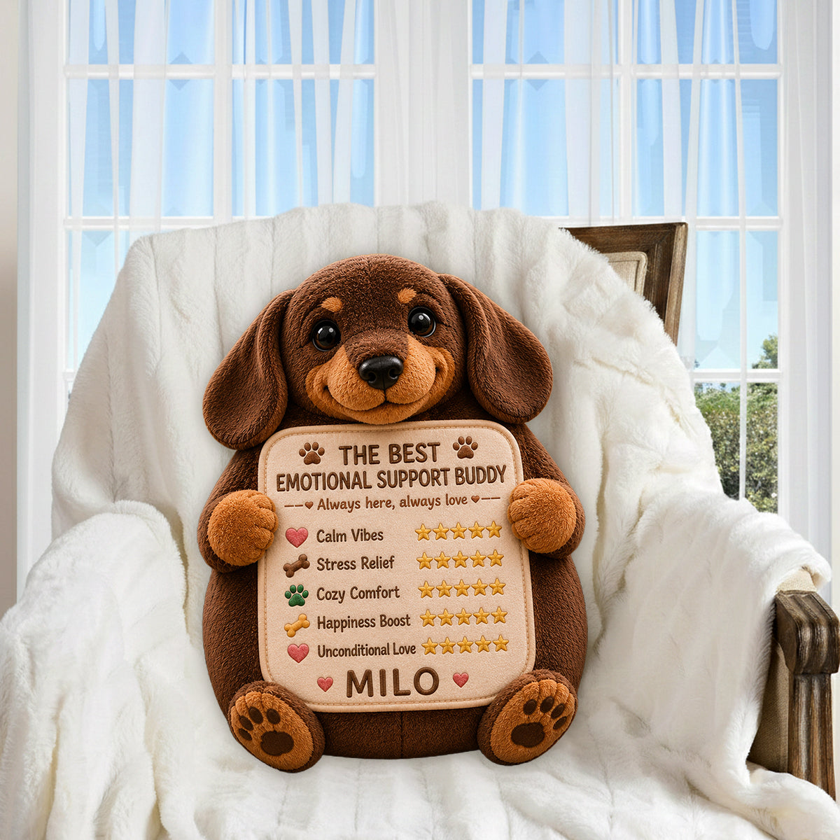 Any Photo Cute Pet - Personalized Dog Premium Faux Fur Pillow