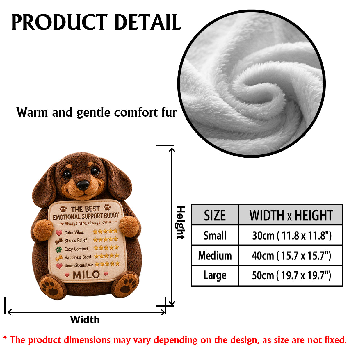 Any Photo Cute Pet - Personalized Dog Premium Faux Fur Pillow
